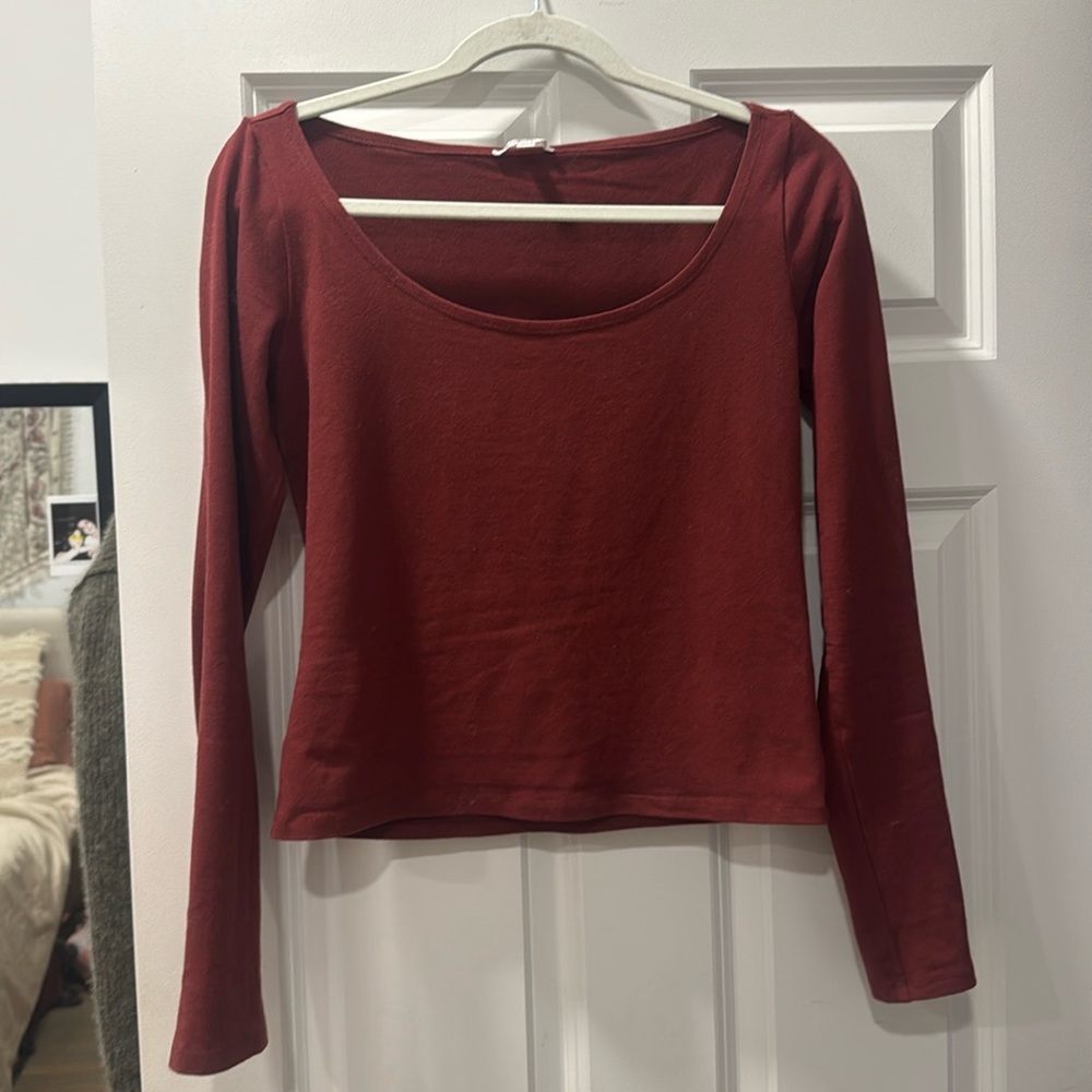 Reformation long sleeve crop top